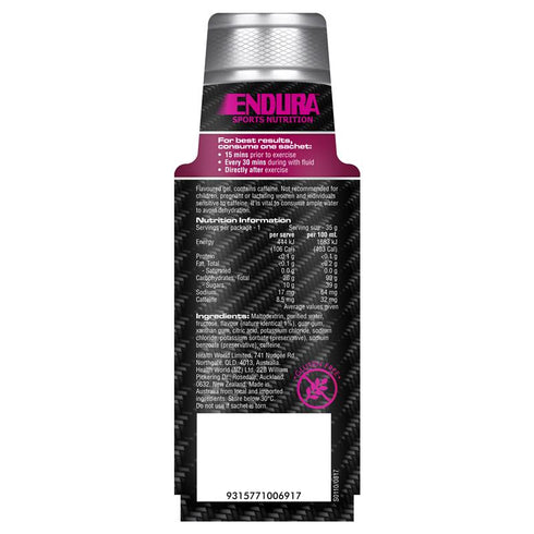 ENDURA Sports Energy Gel Rasp. SINGLE Sachet-Matakana Pharmacy